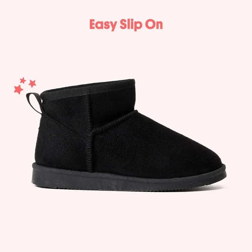 FABKIDS ANKLE BOOTS WINTER SNOW TODDLER BLACK SIZE 10